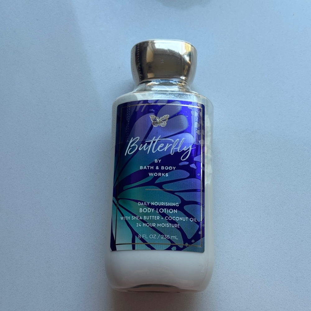 Butterfly by Bath & Body Works Body Lotion - Blue and White